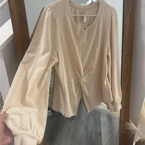 BNWT Anthropologie Pilcro Twist-Front Sweatshirt - Picture 4 of 5